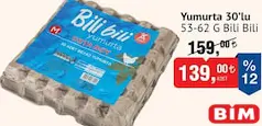 BİLİ BİLİ YUMURTA 30'LU 53-62 G